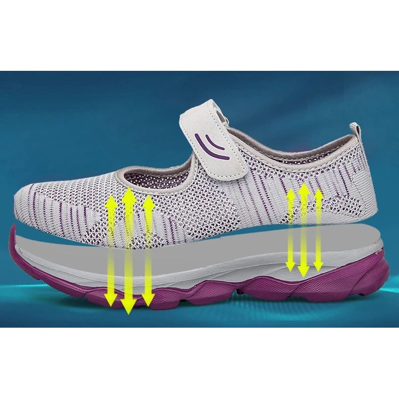 Breathable Mesh Platform Sneakers For Women 8