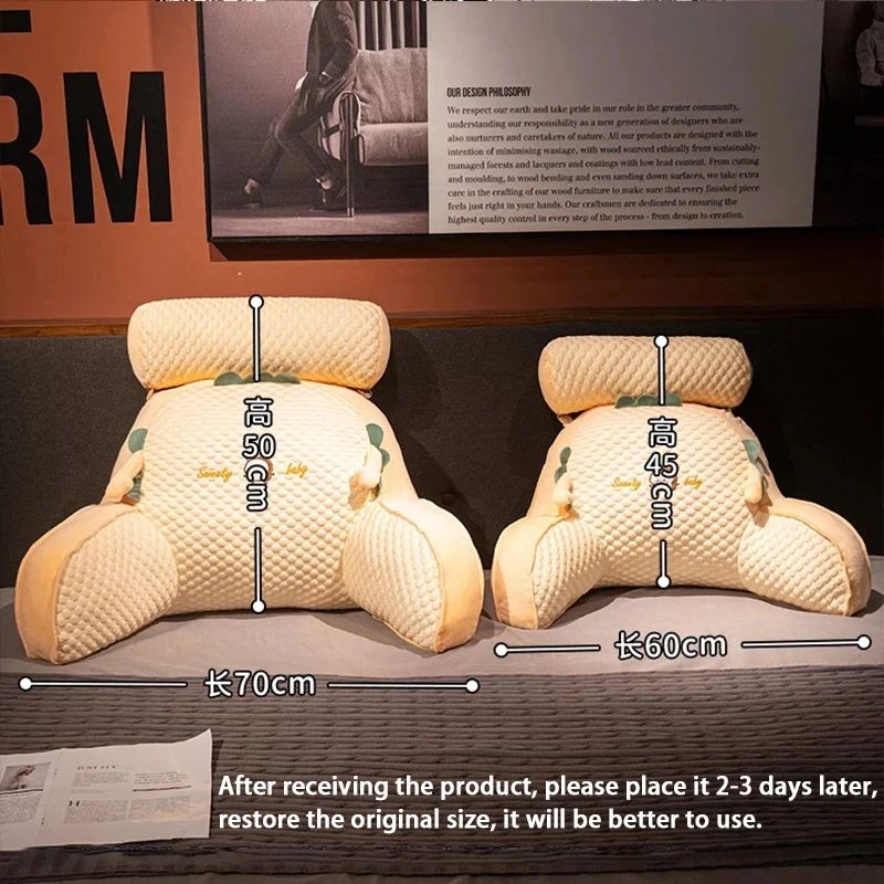 Triangular Backrest Reading Pillow Cushion 4