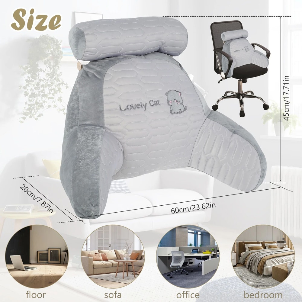 Triangular Backrest Reading Pillow Cushion 6