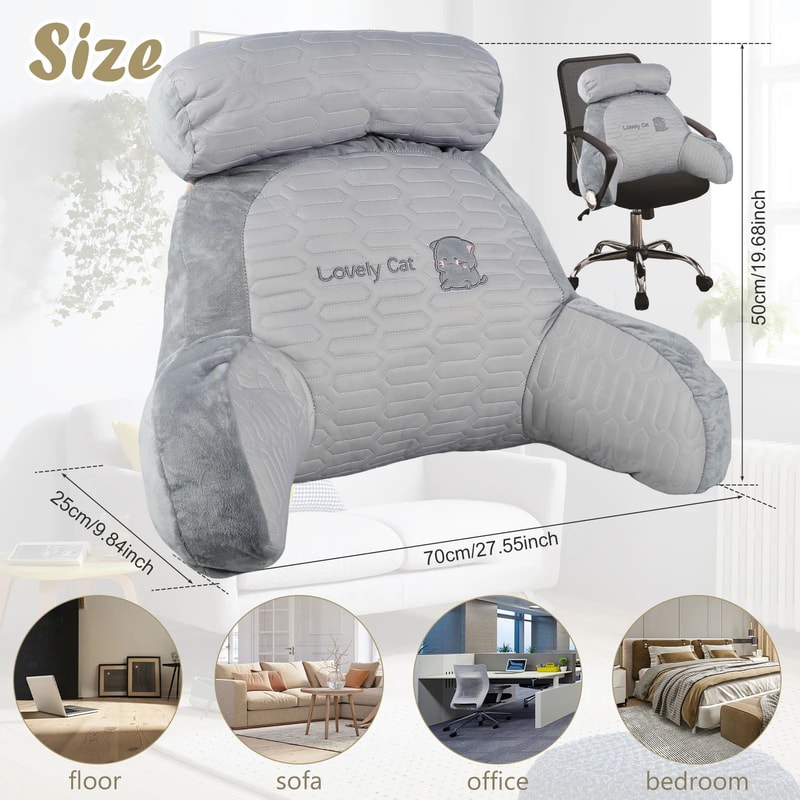 Triangular Backrest Reading Pillow Cushion 7