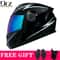 DOT Approved Modular Flip Up Motorcycle Helmet Dual Lens 3