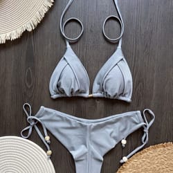 sexy triangle chain bikini set for women