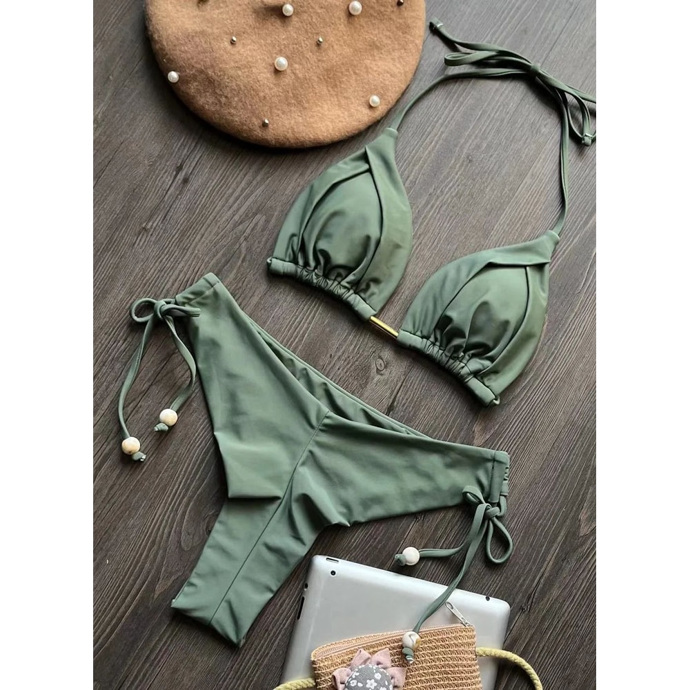 Sexy Triangle Chain Bikini Set For Women 15