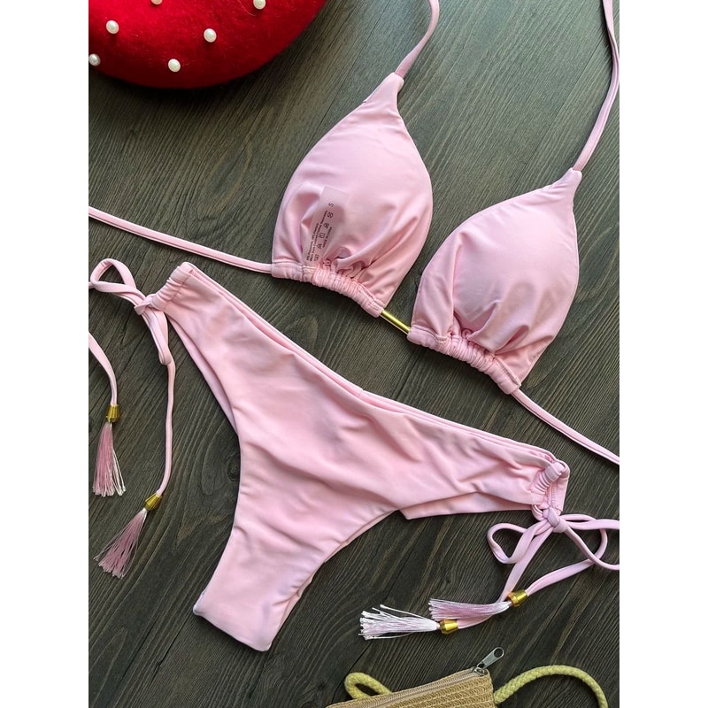 Sexy Triangle Chain Bikini Set For Women 19