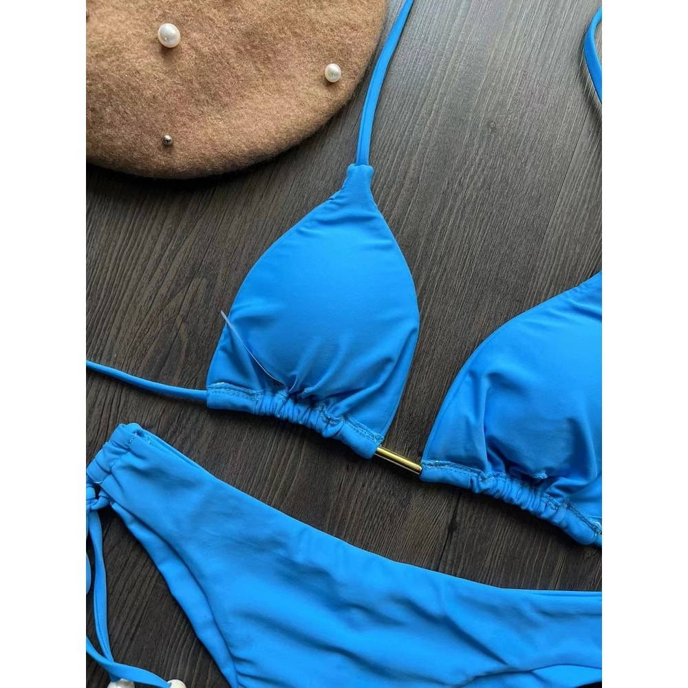 Sexy Triangle Chain Bikini Set For Women 11
