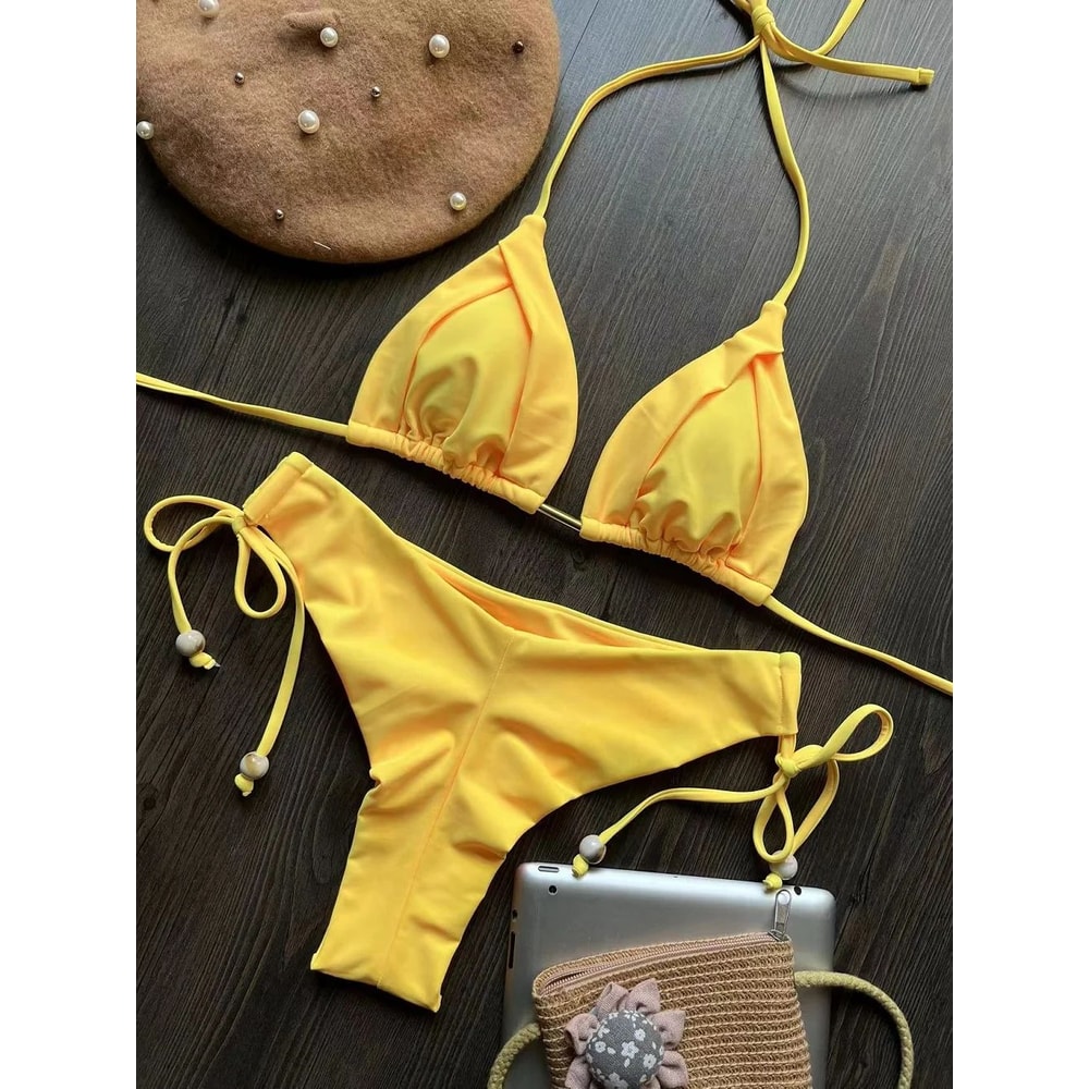 Sexy Triangle Chain Bikini Set For Women 12