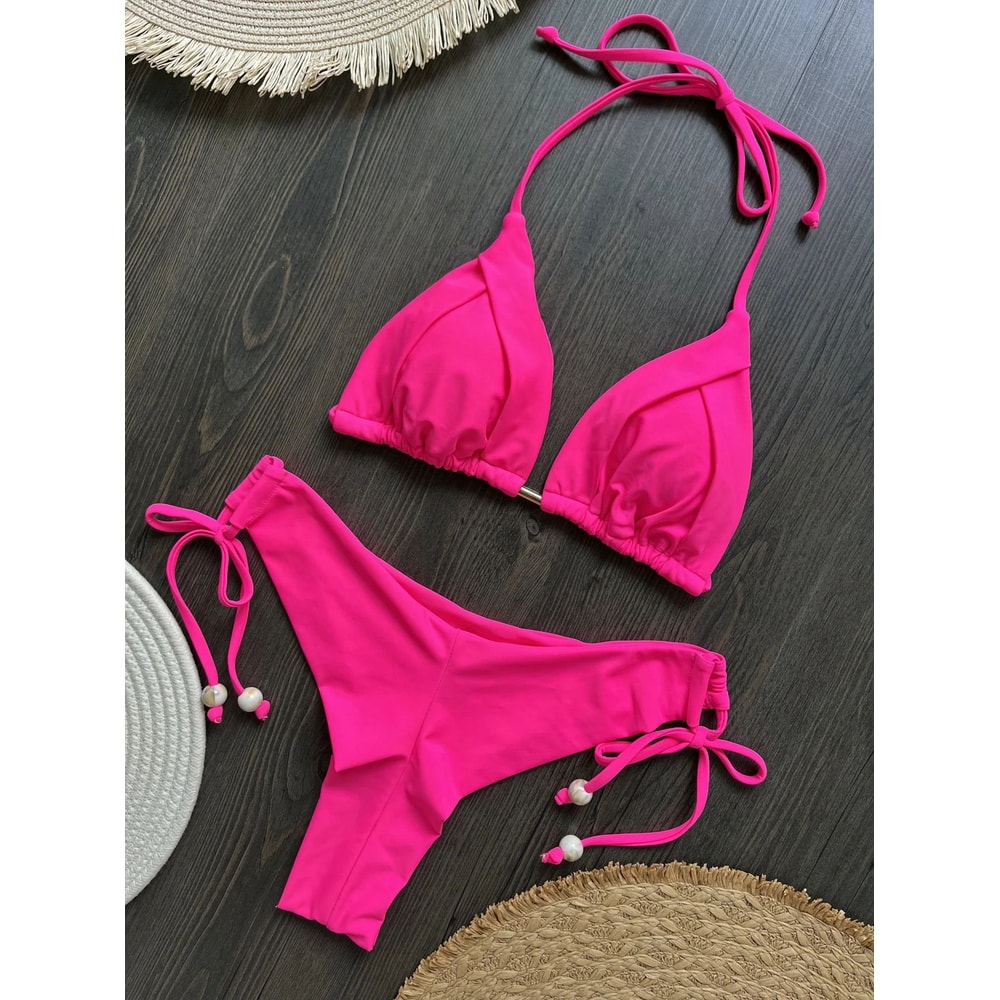 Sexy Triangle Chain Bikini Set For Women 23