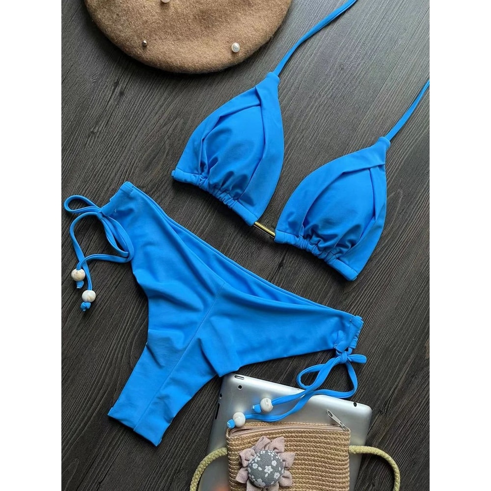 Sexy Triangle Chain Bikini Set For Women 24