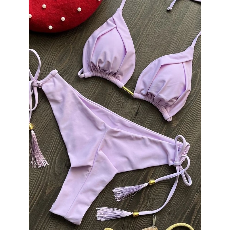 Sexy Triangle Chain Bikini Set For Women 25