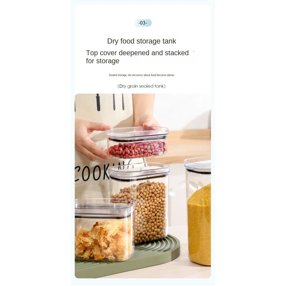 4pcs Airtight Grain Storage Containers Set 7