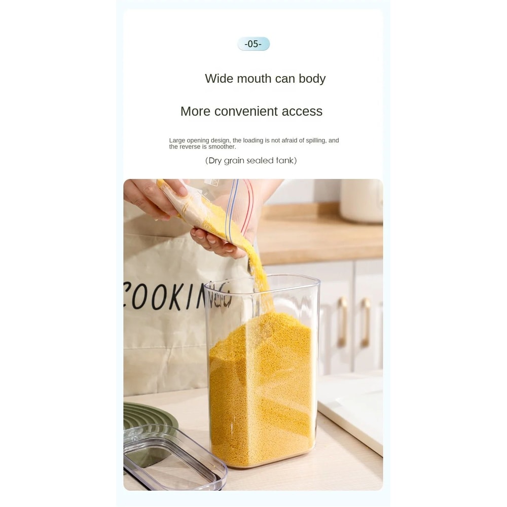 4pcs Airtight Grain Storage Containers Set 8