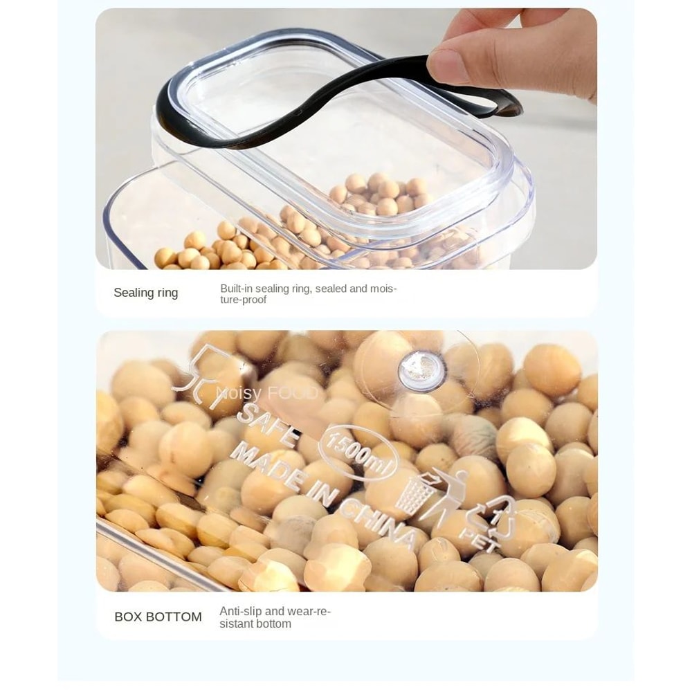 4pcs Airtight Grain Storage Containers Set 12