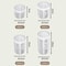 Airtight Grain Storage Containers Kitchen Organizer Set 4