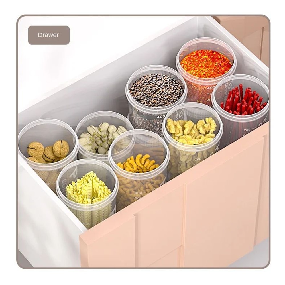 Airtight Grain Storage Containers Kitchen Organizer Set 8