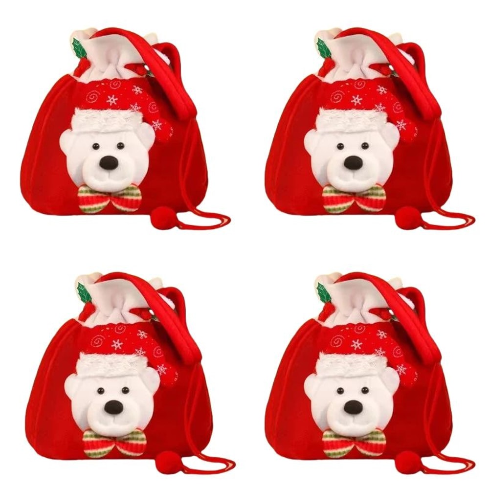 Christmas Drawstring Gift Bags With Handle Set 13