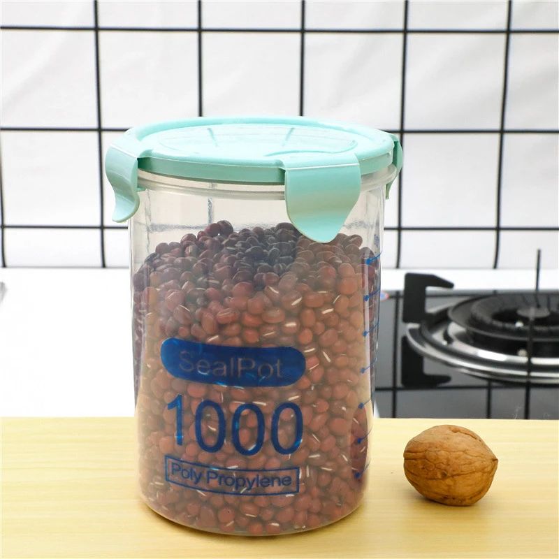 Transparent Graduated Airtight Food Storage Jar 9