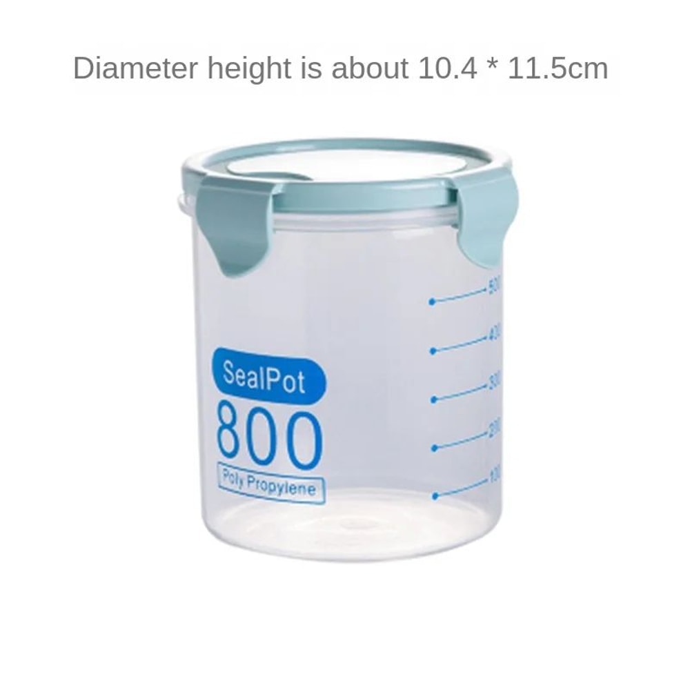 Transparent Graduated Airtight Food Storage Jar 12
