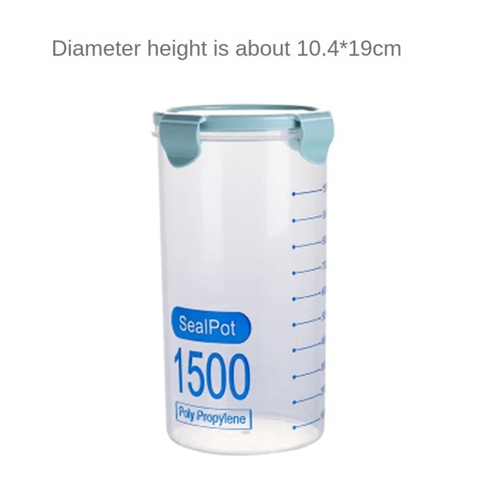 Transparent Graduated Airtight Food Storage Jar 14