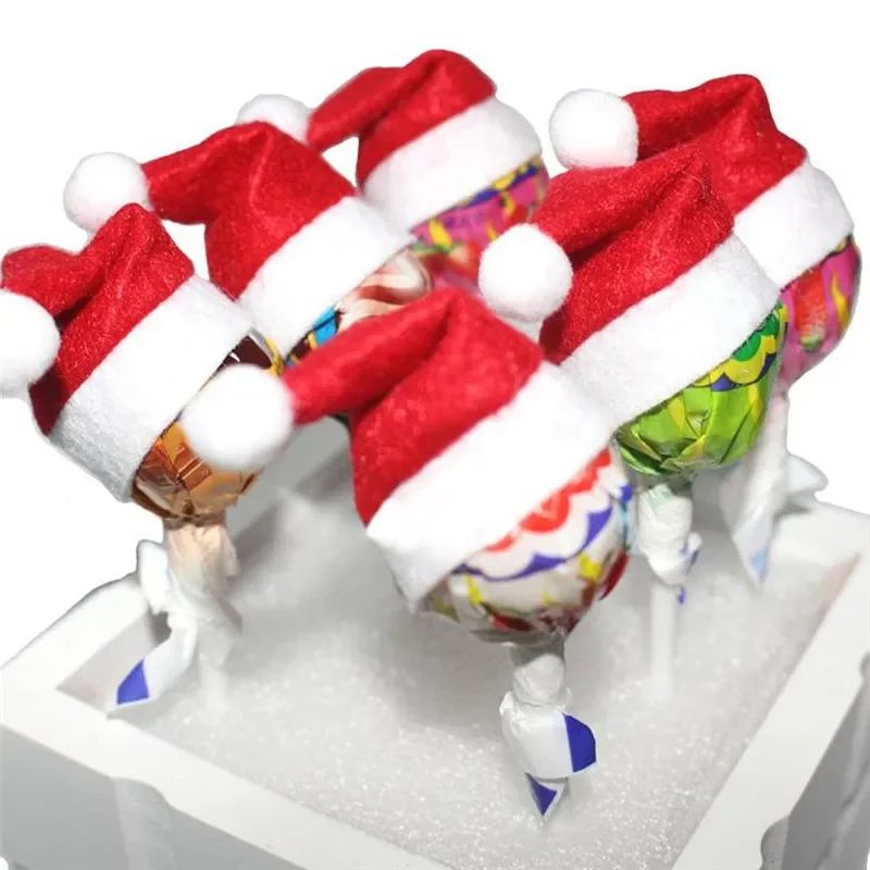 Mini Santa Hat Cutlery Decorations Set 3