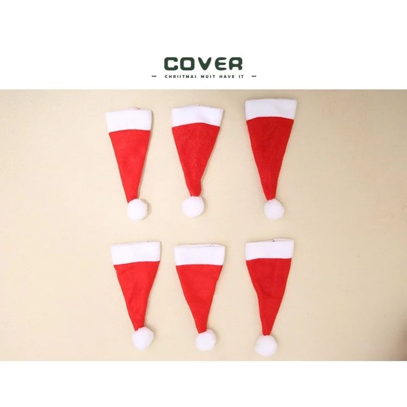 Mini Santa Hat Cutlery Decorations Set 7