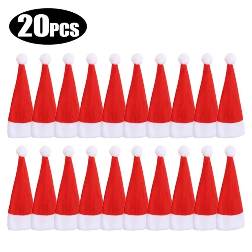 Mini Santa Hat Cutlery Decorations Set 11