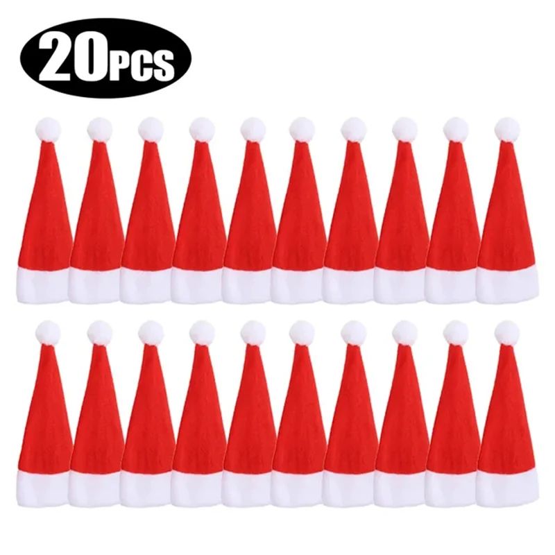 Mini Santa Hat Cutlery Decorations Set 11