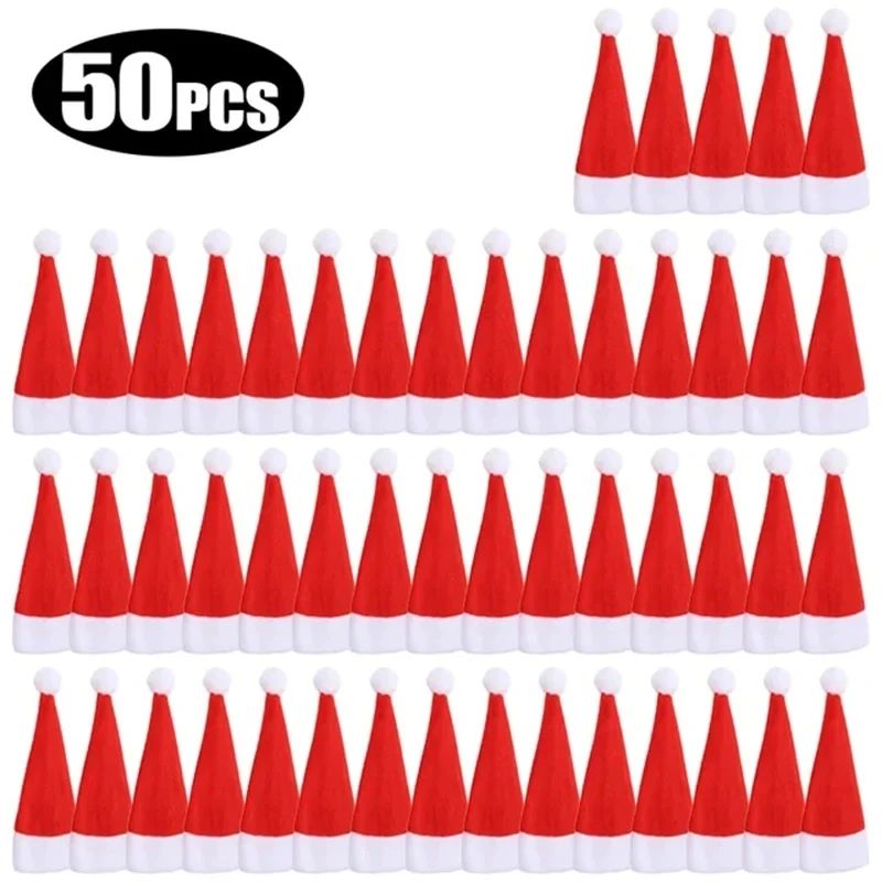 Mini Santa Hat Cutlery Decorations Set 13