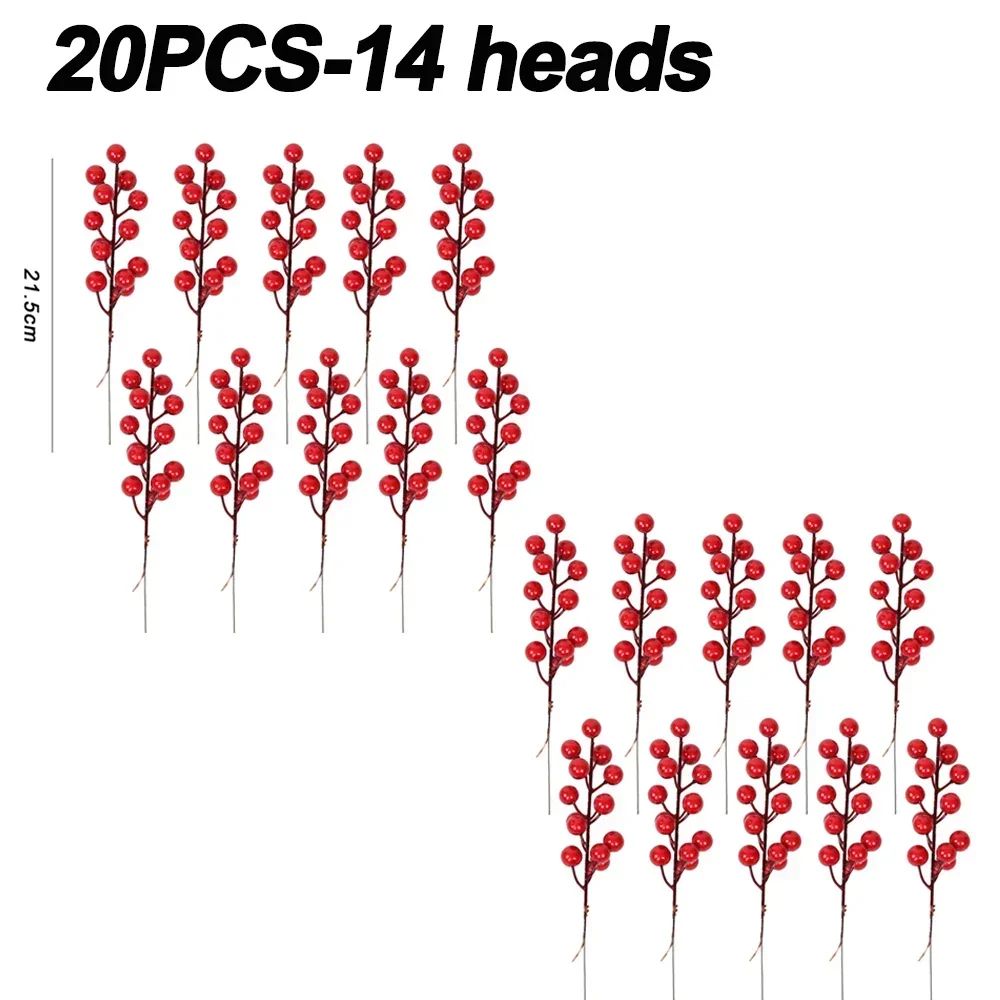 Artificial Holly Berry Stems For Christmas Decor 9