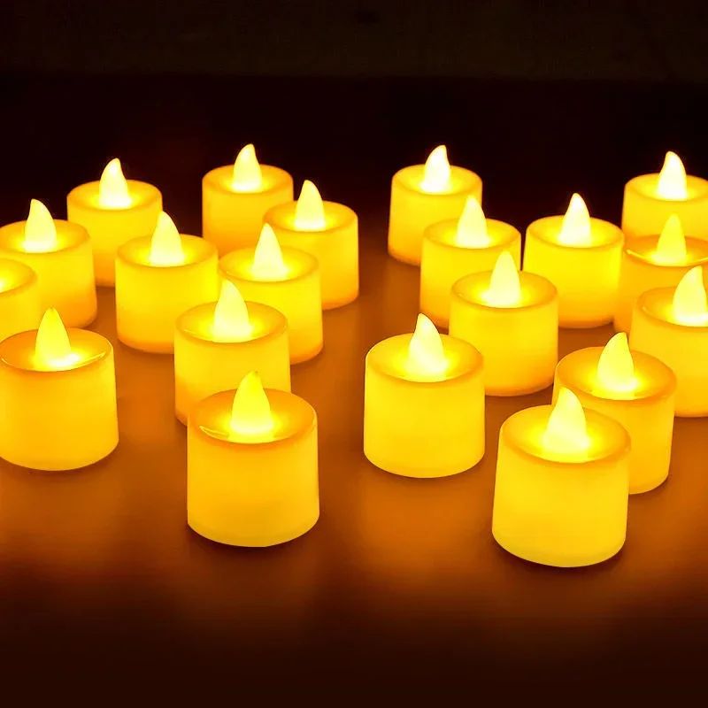 Colorful LED Flameless Tealight Candles Set 1