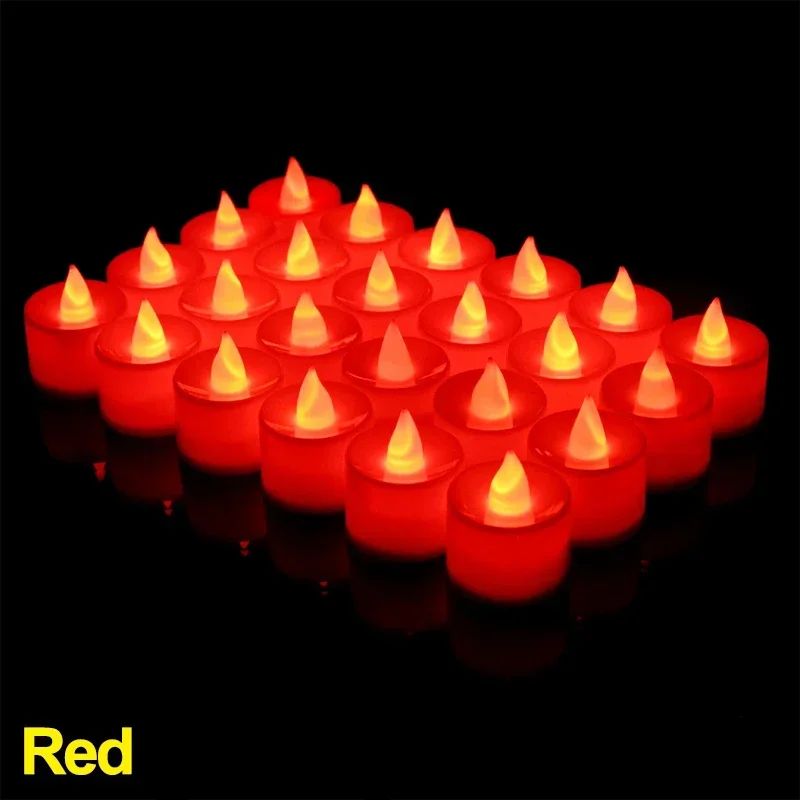 Colorful LED Flameless Tealight Candles Set 8