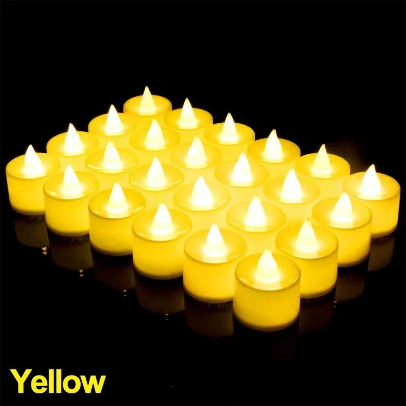 Colorful LED Flameless Tealight Candles Set 6