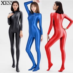 satin full body yoga jumpsuit long sleeve