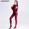 Satin Full Body Yoga Jumpsuit Long Sleeve 16