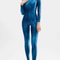 Satin Full Body Yoga Jumpsuit Long Sleeve 19