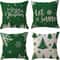 Green Christmas Snowflake Decorative Pillow Cover 0