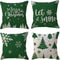 Green Christmas Snowflake Decorative Pillow Cover 0