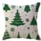 Green Christmas Snowflake Decorative Pillow Cover 2