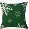 Green Christmas Snowflake Decorative Pillow Cover 3