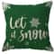 Green Christmas Snowflake Decorative Pillow Cover 5