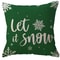 Green Christmas Snowflake Decorative Pillow Cover 5