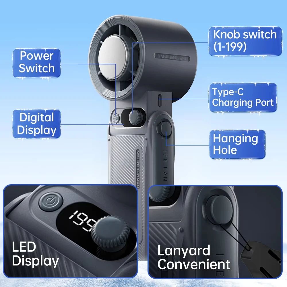 Rechargeable Mini Cooling Fan F5 Pro 3