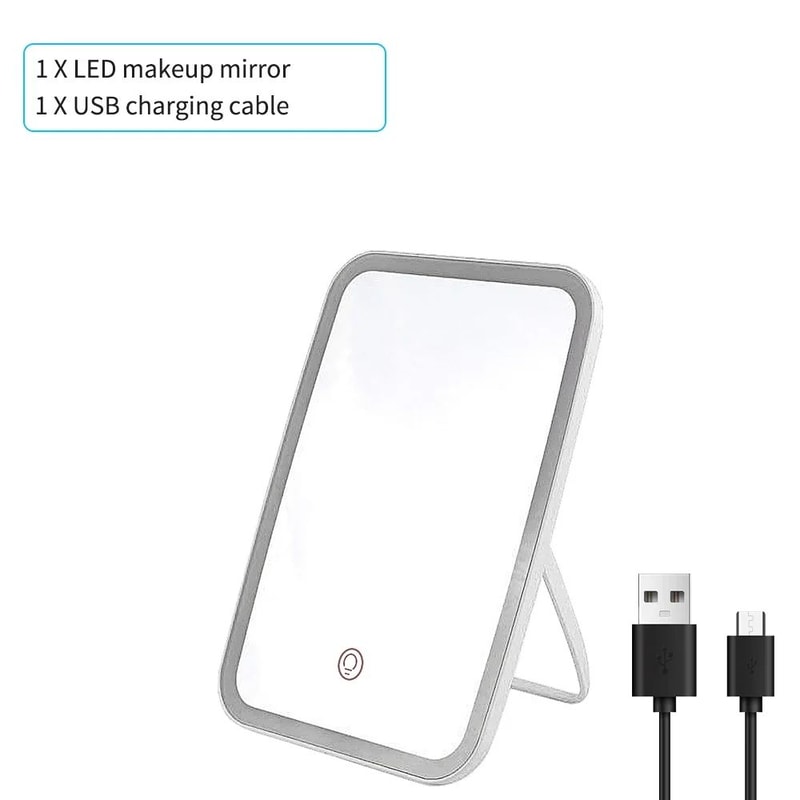 USB Tricolor LED Foldable Vanity Mirror Light 7