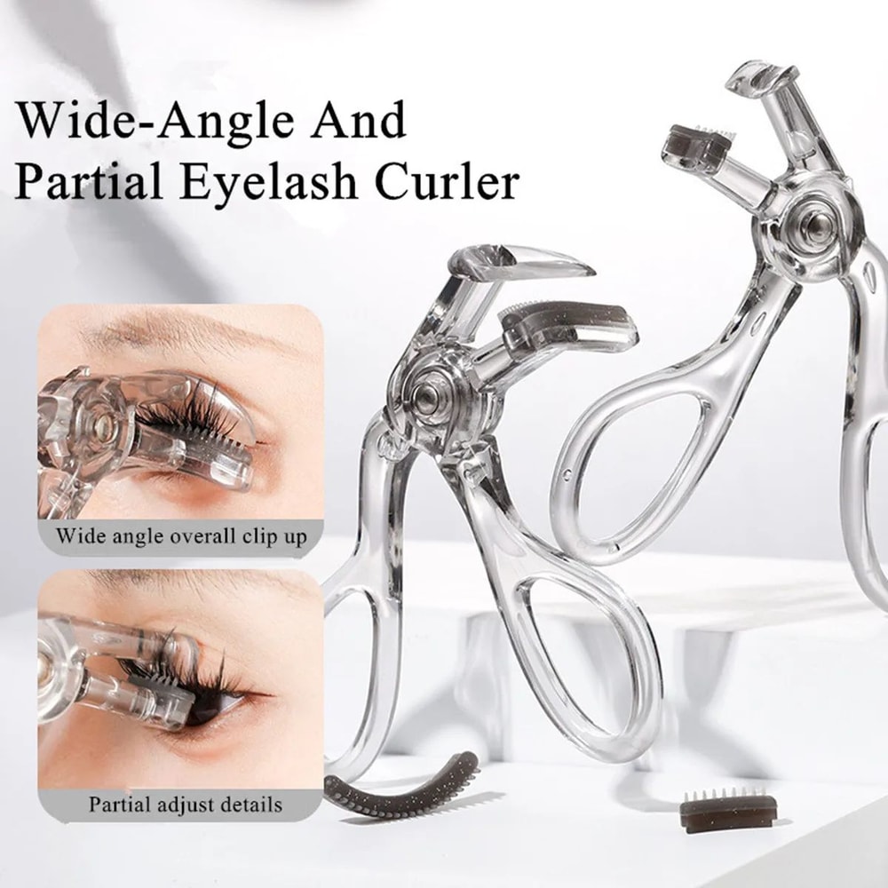 Wide Angle Partial Eyelash Curler With Comb 0