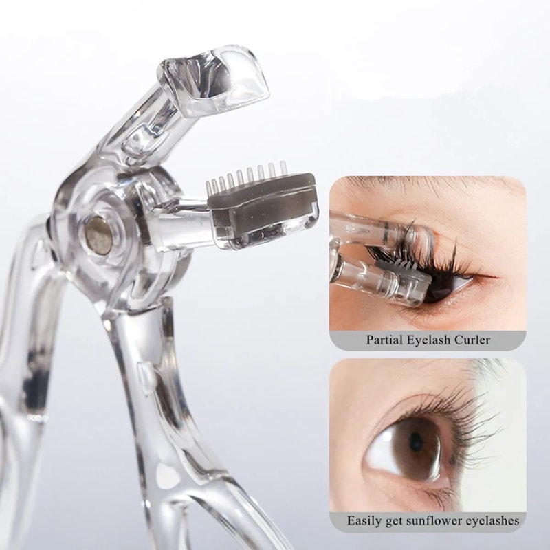 Wide Angle Partial Eyelash Curler With Comb 4