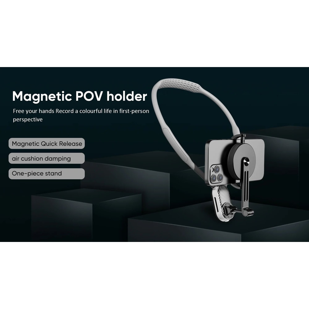 Magnetic Neck Phone Mount With Quick Release Holder 6