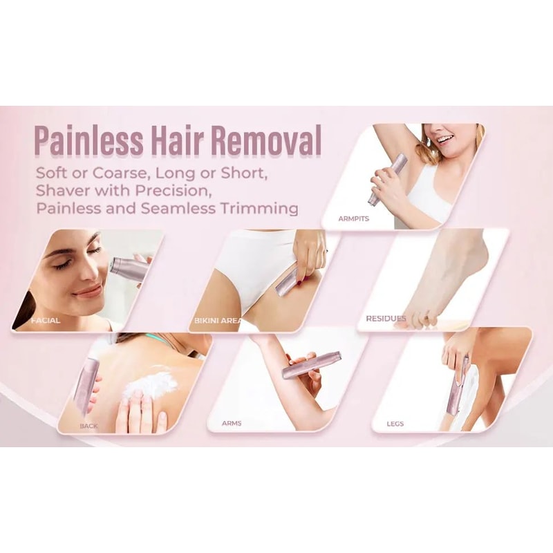 2 In 1 Electric Shaver For Women With Bikini Trimmer 8