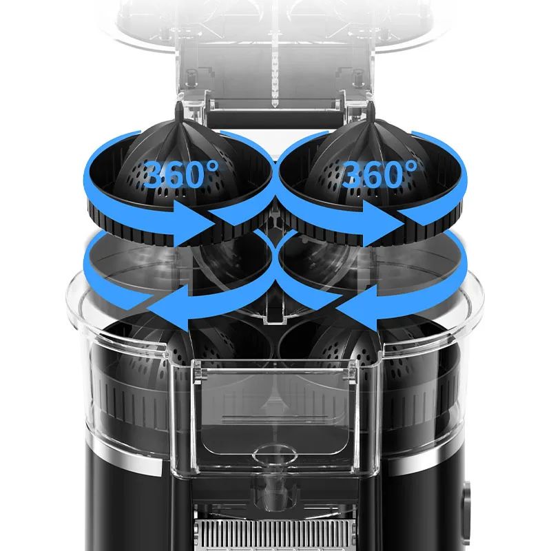 Dual Head Electric Citrus Juicer With Cleaning Brush 3