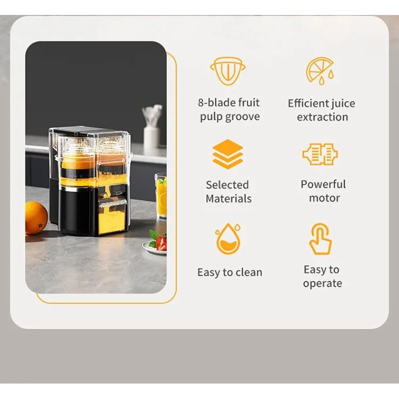 Dual Head Electric Citrus Juicer With Cleaning Brush 5