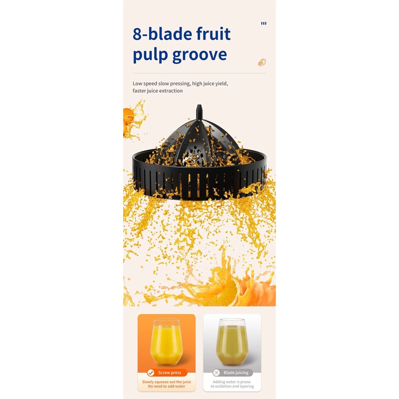 Dual Head Electric Citrus Juicer With Cleaning Brush 6