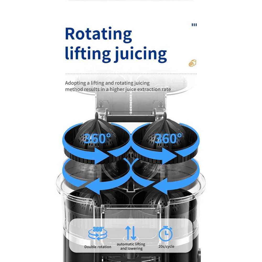 Dual Head Electric Citrus Juicer With Cleaning Brush 9